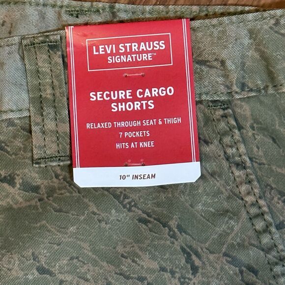 Levi Strauss Signature Men’s Shorts Camouflage Size 42 Cargo Shorts New - Picture 2 of 8